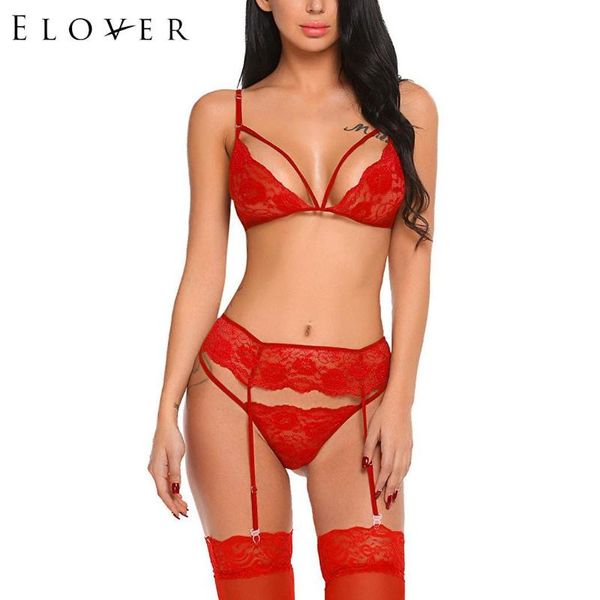 bras sets elover lingerie costumes erotic set underwear women see-through floral lace strappy with garter nightwear, Red;black
bras sets elover lingerie costumes erotic set underwear women see-through floral lace strappy with garter nightwear, Red;black