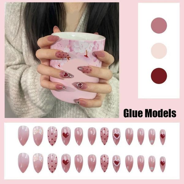 wholesale 24pcs pearl wear long paragraph fashion manicure patch false nails save time wearable jelly nail m3, Red;gold
wholesale 24pcs pearl wear long paragraph fashion manicure patch false nails save time wearable jelly nail m3, Red;gold