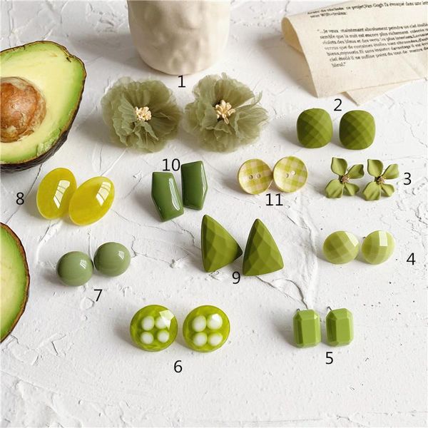 stud minar multiple trendy green color geometric flower earrings round square acrylic resin for women summer jewelry, Golden;silver
stud minar multiple trendy green color geometric flower earrings round square acrylic resin for women summer jewelry, Golden;silver