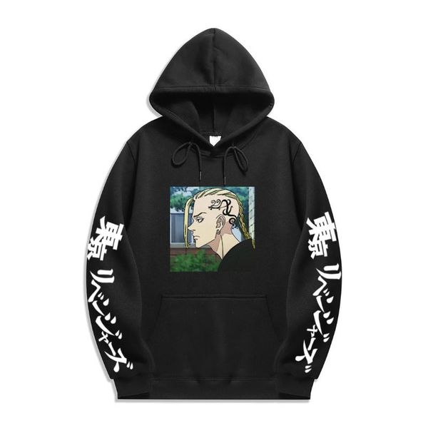 men's hoodies & sweatshirts 2021 japanese anime tokyo revengers brand hip hop hoodie mens harajuku clothes casual loose oversized, Black 
men's hoodies & sweatshirts 2021 japanese anime tokyo revengers brand hip hop hoodie mens harajuku clothes casual loose oversized, Black