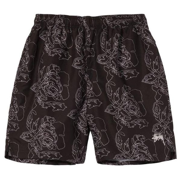 men's shorts summer rose design casual street hip hop fitness polyester fast dry breathable embroidery, White;black
men's shorts summer rose design casual street hip hop fitness polyester fast dry breathable embroidery, White;black