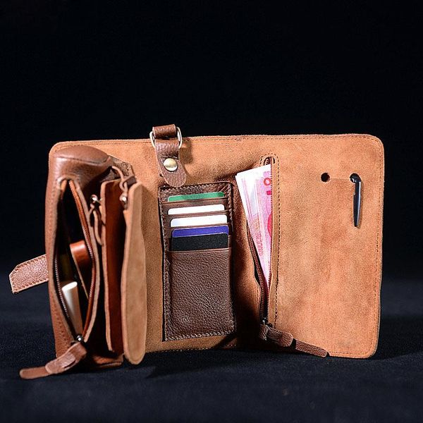 wallets 2021 real leather wallet men vintage handmade long purse multi function organizer day clutches wristlet storage bags, Red;black
wallets 2021 real leather wallet men vintage handmade long purse multi function organizer day clutches wristlet storage bags, Red;black