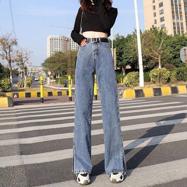 women's jeans woman pants spring and summer high waist denim loose 2021 straight pantalones vaqueros mujer, Blue
women's jeans woman pants spring and summer high waist denim loose 2021 straight pantalones vaqueros mujer, Blue