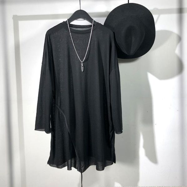 men's t-shirts long-sleeve t-shirt spring and summer dark round neck thin personality stitching design seven-point sleeve, White;black
men's t-shirts long-sleeve t-shirt spring and summer dark round neck thin personality stitching design seven-point sleeve, White;black