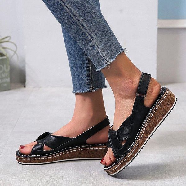 sandals women summer open toe ladies vintage wedges shoes comfy platform flats female casual beach soft zapatos de mujer, Black
sandals women summer open toe ladies vintage wedges shoes comfy platform flats female casual beach soft zapatos de mujer, Black