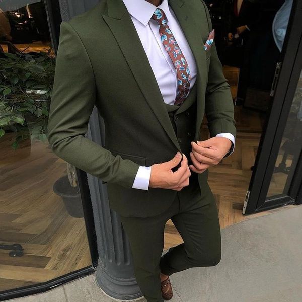 men's suits & blazers 3pcs closure collar dark green business for wedding (jacket+pants+vest)custom made men sets tailored, White;black
men's suits & blazers 3pcs closure collar dark green business for wedding (jacket+pants+vest)custom made men sets tailored, White;black