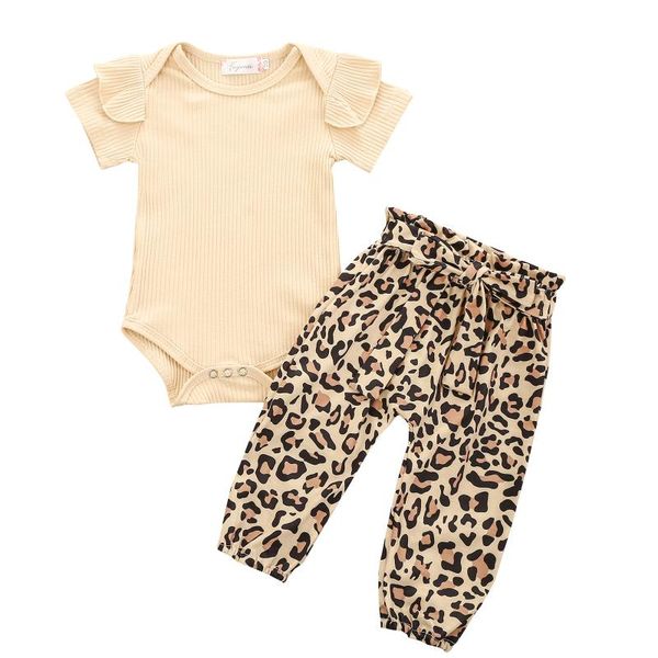 clothing sets baby & children's born girls fashion outfit set short sleeve romper+leopard pants, White
clothing sets baby & children's born girls fashion outfit set short sleeve romper+leopard pants, White