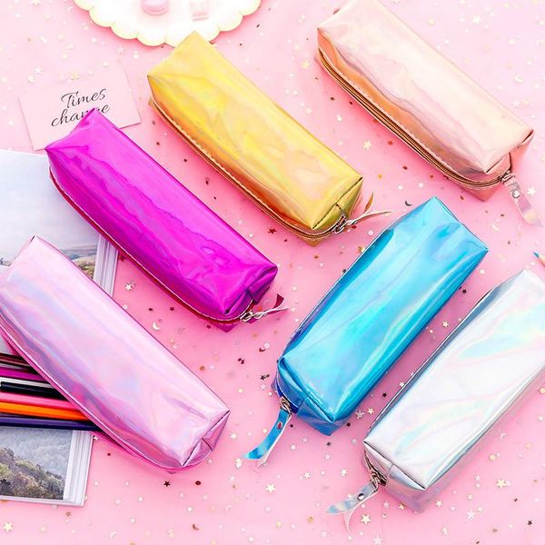 pencil bags simple candy girl's square bag small fresh student's large capacity cool laser stationery
pencil bags simple candy girl's square bag small fresh student's large capacity cool laser stationery