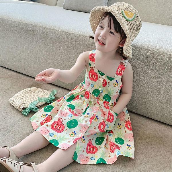 girl's dresses girls dress 2021 sleeveless sling summer baby princess children floral skirt p4528, Red;yellow
girl's dresses girls dress 2021 sleeveless sling summer baby princess children floral skirt p4528, Red;yellow