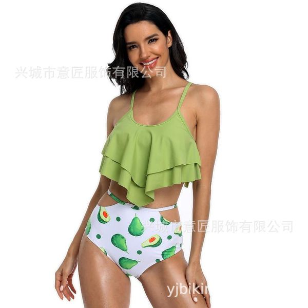 swimsuit women double lotus leaf tankini high waist bikini plus size two-piece suits
swimsuit women double lotus leaf tankini high waist bikini plus size two-piece suits