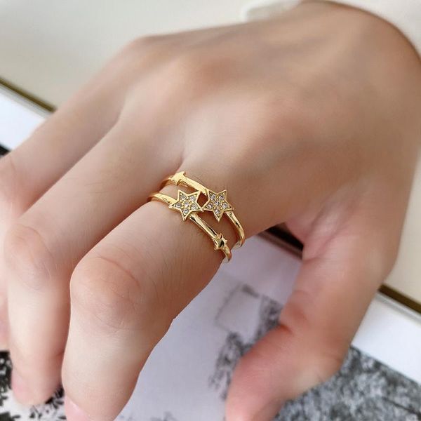 cluster rings 18k gold 100% authentic 925 sterling silver double rows line stars cz set tlj1345, Golden;silver
cluster rings 18k gold 100% authentic 925 sterling silver double rows line stars cz set tlj1345, Golden;silver