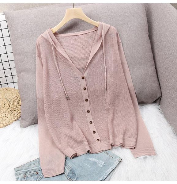 women's knits & tees summer super thin women cardigan sweater hooded sweet female loose casual oversized button spring autumn coat, White
women's knits & tees summer super thin women cardigan sweater hooded sweet female loose casual oversized button spring autumn coat, White