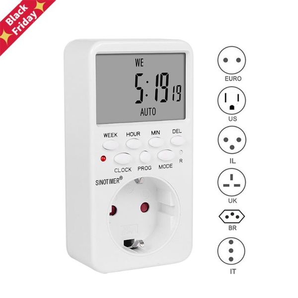 electronic digital timer plug eu br uk us il programmable socket with 220v 120v 7 day 12/24 hour timing timers
electronic digital timer plug eu br uk us il programmable socket with 220v 120v 7 day 12/24 hour timing timers