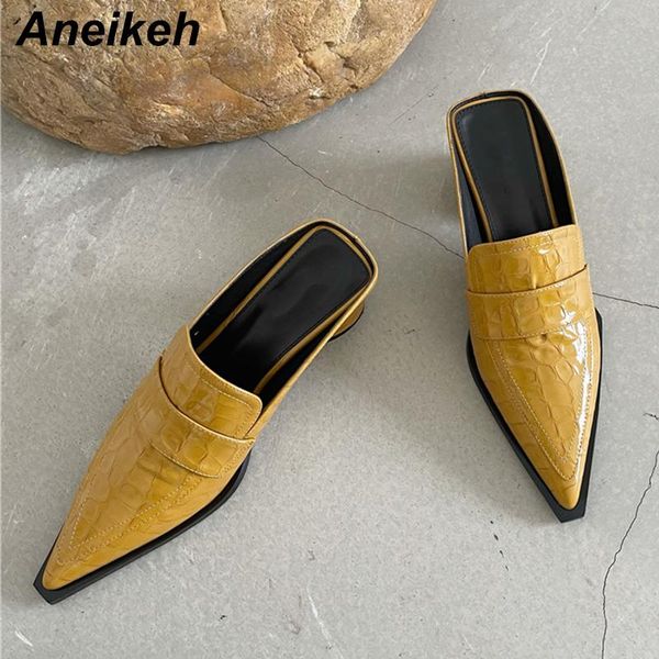 aneikeh summer 2021 sapatos das mulheres shallow sewing solid stiletto heels slippers pointed toe pu outside blue size 35-39, Black
aneikeh summer 2021 sapatos das mulheres shallow sewing solid stiletto heels slippers pointed toe pu outside blue size 35-39, Black