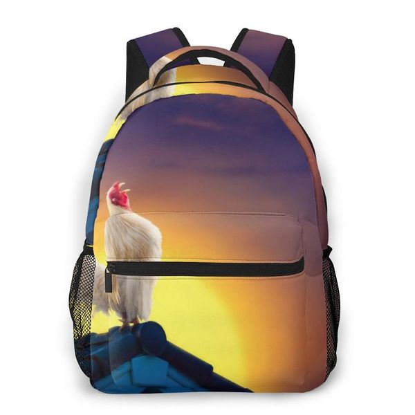 backpack women fashion male travel mens bag large lapshopping white rooster crowing on roof sunrise sky
backpack women fashion male travel mens bag large lapshopping white rooster crowing on roof sunrise sky