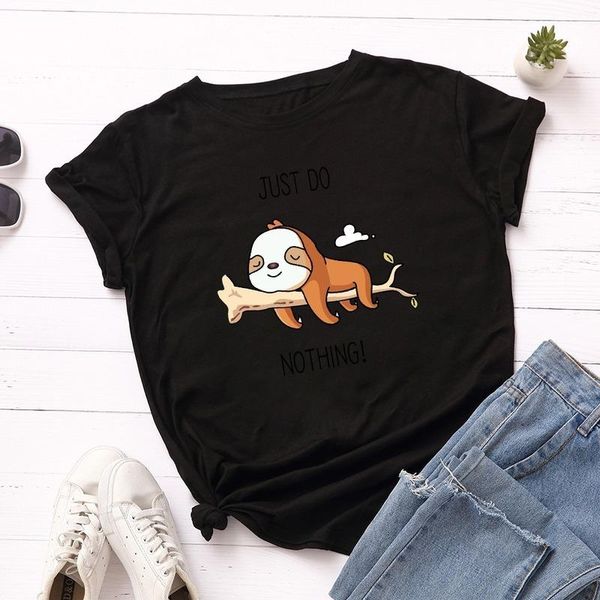 women's t-shirt women t shirt summer cotton plus size lazy sloth print short sleeve graphic tee o-neck casual woman oversized tshirt, White
women's t-shirt women t shirt summer cotton plus size lazy sloth print short sleeve graphic tee o-neck casual woman oversized tshirt, White