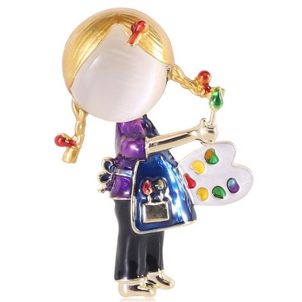 pins, brooches zlxgirl jewelry cute enamel cartoon girls shape bouquet fashion women's party gifts hight cat eye's stone scarf pin, Gray
pins, brooches zlxgirl jewelry cute enamel cartoon girls shape bouquet fashion women's party gifts hight cat eye's stone scarf pin, Gray