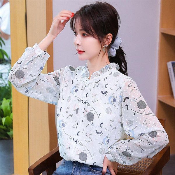 autumn fashion women and blouses long sleeve printing chiffon shirts office lady stand collar clothes blusas mujer women's &, White
autumn fashion women and blouses long sleeve printing chiffon shirts office lady stand collar clothes blusas mujer women's &, White