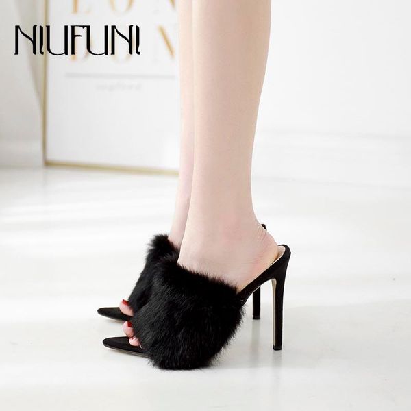pointed toe stiletto women's sandals 2021 summer real fur niufuni comfortable slippers casual high heels ladies shoes dress, Black
pointed toe stiletto women's sandals 2021 summer real fur niufuni comfortable slippers casual high heels ladies shoes dress, Black