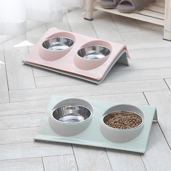 dual use pet bowl class plastic stainless kitten double pot sputtering cat feed bowls & feeders
dual use pet bowl class plastic stainless kitten double pot sputtering cat feed bowls & feeders