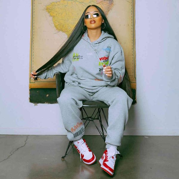 tracksuits coaching a hood set of two pieces with drawstring joggers pants women sportwear loungewear sweat suit 2 piece hoodies sweatshirt, Gray
tracksuits coaching a hood set of two pieces with drawstring joggers pants women sportwear loungewear sweat suit 2 piece hoodies sweatshirt, Gray
