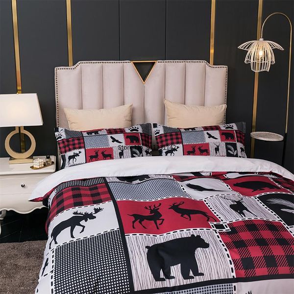 bedding sets fashionable plaid digital print set 3d bear deer animal pattern down cover pillowcase home bedroom decor
bedding sets fashionable plaid digital print set 3d bear deer animal pattern down cover pillowcase home bedroom decor