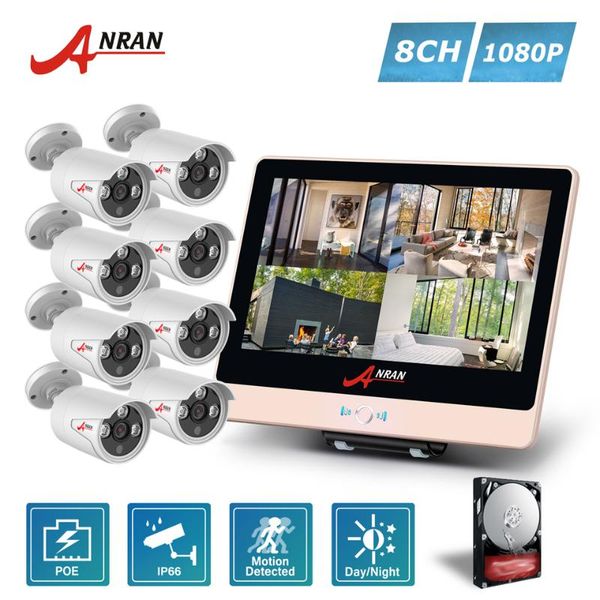 1080p 12 inch lcd poe nvr home security system 3 array ir night waterproof ip camera outdoor hard disk optional cctv systems
1080p 12 inch lcd poe nvr home security system 3 array ir night waterproof ip camera outdoor hard disk optional cctv systems