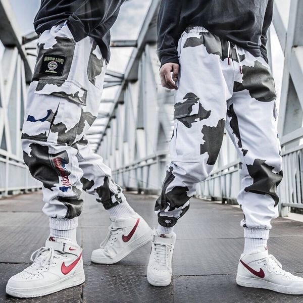 men's pants camouflage cargo overall sweatpants fashion casual sports joggers male student's korean camo hip hop vozn, Black
men's pants camouflage cargo overall sweatpants fashion casual sports joggers male student's korean camo hip hop vozn, Black