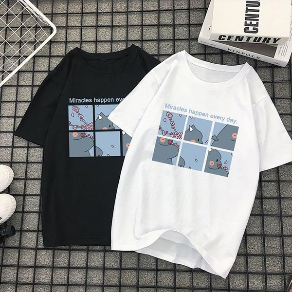 miracles happen everyday cute dinosaur men and women cartoon ulzzang summer casual japanese letter printed vintage girls, White;black
miracles happen everyday cute dinosaur men and women cartoon ulzzang summer casual japanese letter printed vintage girls, White;black