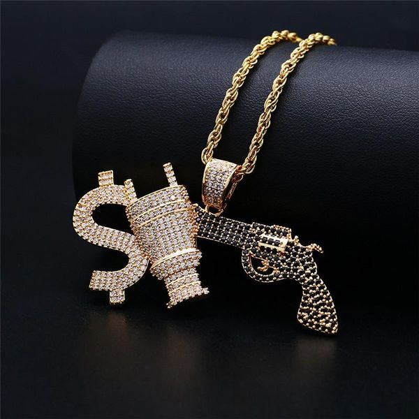 iced out full cubic zircon money plug gun pendant necklace classic golden hip hop bling peace jewelry for men gift necklaces, Silver
iced out full cubic zircon money plug gun pendant necklace classic golden hip hop bling peace jewelry for men gift necklaces, Silver