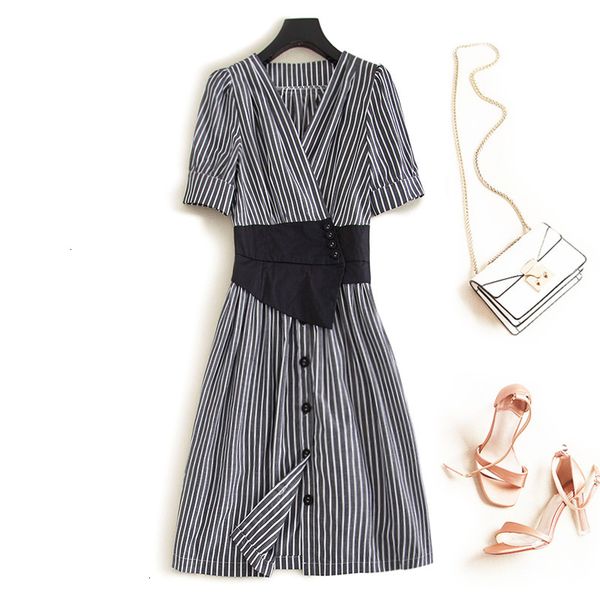 casual dresses dresses summer women elegant striped wide belt v-neck ol single breasted slim dress vestidos ok96, Black;gray
casual dresses dresses summer women elegant striped wide belt v-neck ol single breasted slim dress vestidos ok96, Black;gray