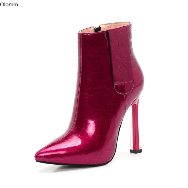 boots olomm fashion women leather ankle thin high heels pointed toe black silver fuchsia party shoes us size 3-9
boots olomm fashion women leather ankle thin high heels pointed toe black silver fuchsia party shoes us size 3-9