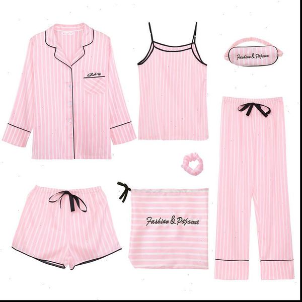 7 pieces pajamas women sleepwear set robe pyjamas short lingerie nightwear autumn summer underwear satin pajama long pant, Black;red
7 pieces pajamas women sleepwear set robe pyjamas short lingerie nightwear autumn summer underwear satin pajama long pant, Black;red