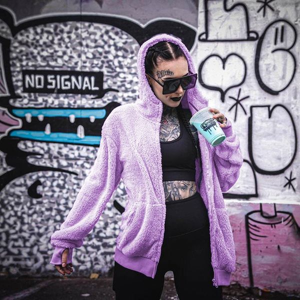 women's jackets 2021 autumn women fashion zipper up loose casual hooded coat long sleeve warm flannel girls pockets outwear, Black;brown
women's jackets 2021 autumn women fashion zipper up loose casual hooded coat long sleeve warm flannel girls pockets outwear, Black;brown