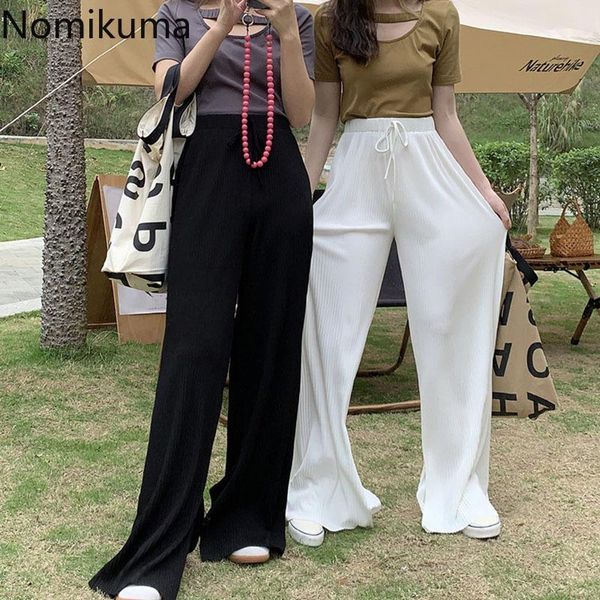 women's pants & capris nomikuma white wide leg women solid color casual trousers split design loose korean style high waist pantalones, Black;white
women's pants & capris nomikuma white wide leg women solid color casual trousers split design loose korean style high waist pantalones, Black;white