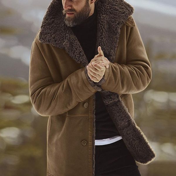 men's jackets winter warm men coat business solid color lapel vintage jacket casual long sleeve button male, Black;brown
men's jackets winter warm men coat business solid color lapel vintage jacket casual long sleeve button male, Black;brown