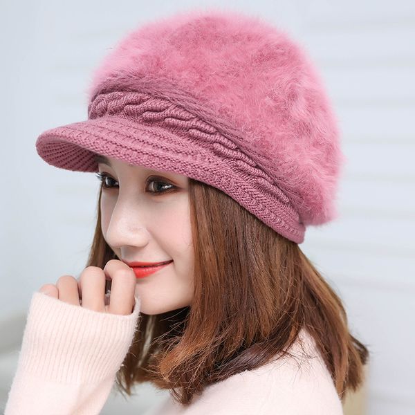 woolen cap womens winter warm rabbit fur ladies peaked beret fashion outdoor, Blue;gray
woolen cap womens winter warm rabbit fur ladies peaked beret fashion outdoor, Blue;gray