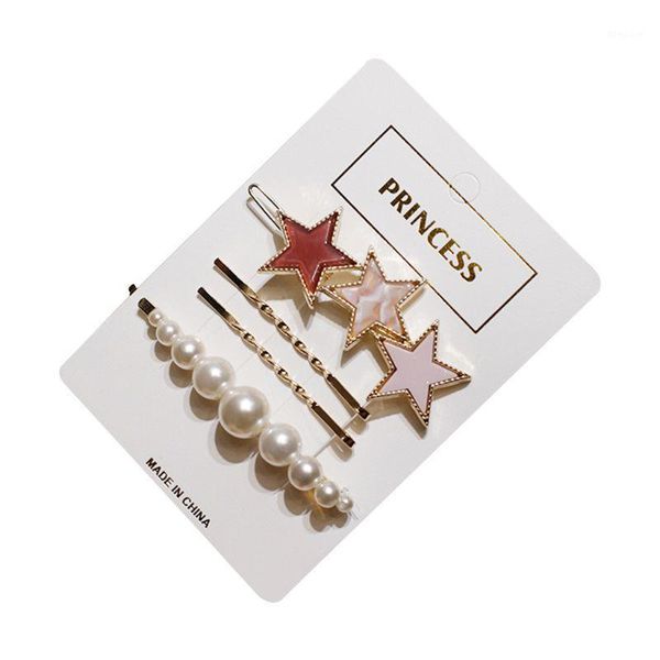 4pcs/set women metal alloy spiral hair clips five-pointed star acetate frog bobby pins imitation pearl beaind one word barrettes1
4pcs/set women metal alloy spiral hair clips five-pointed star acetate frog bobby pins imitation pearl beaind one word barrettes1