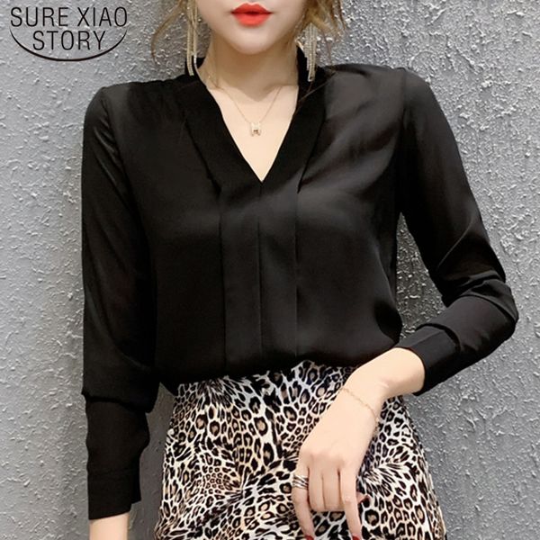 fashion long sleeve slim spring autumn chiffon v neck women shirts solid black red blouses and femme 7925 50 210510, White
fashion long sleeve slim spring autumn chiffon v neck women shirts solid black red blouses and femme 7925 50 210510, White