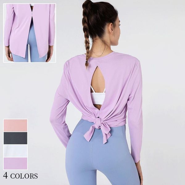 color fashion yoga shirt fast dry running fitness clothes open back long sleeve sports gym for women outfits, White;red
color fashion yoga shirt fast dry running fitness clothes open back long sleeve sports gym for women outfits, White;red