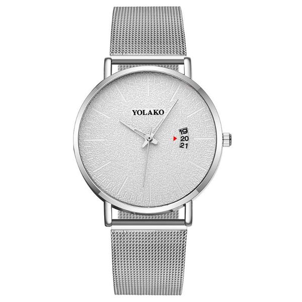 wristwatches fashion women stainless steel mesh belt watch men classic business casual calendar lady frosted dial watches yolako brand, Slivery;brown
wristwatches fashion women stainless steel mesh belt watch men classic business casual calendar lady frosted dial watches yolako brand, Slivery;brown
