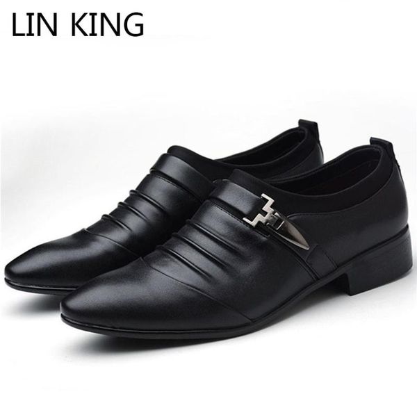 dress shoes lin king plus size 48 men leather shallow pointed toe formal slip on casual business office work oxfords, Black
dress shoes lin king plus size 48 men leather shallow pointed toe formal slip on casual business office work oxfords, Black