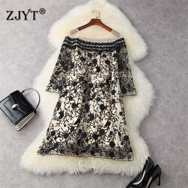 spring designers fashion luxury beading embroidery loose mesh dress women clothes elegant vintage party robe vestidos 210601, Black;gray
spring designers fashion luxury beading embroidery loose mesh dress women clothes elegant vintage party robe vestidos 210601, Black;gray