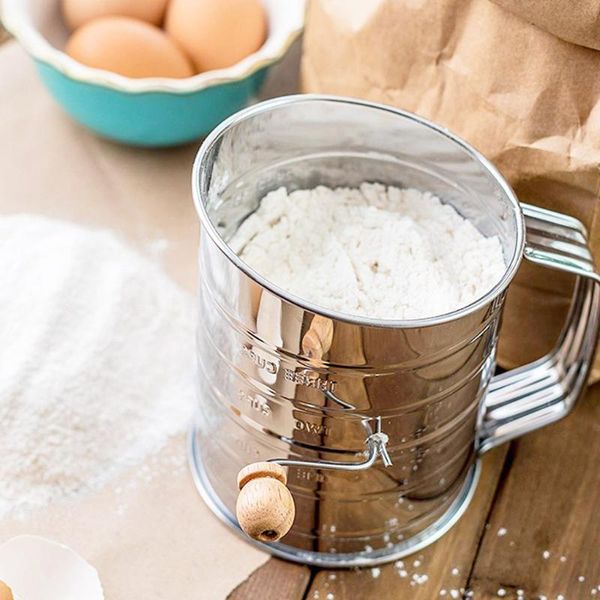 stainless steel sieve cup hand crank powder flour mesh baking tools for cakes decorating pastry sifting bakeware &
stainless steel sieve cup hand crank powder flour mesh baking tools for cakes decorating pastry sifting bakeware &