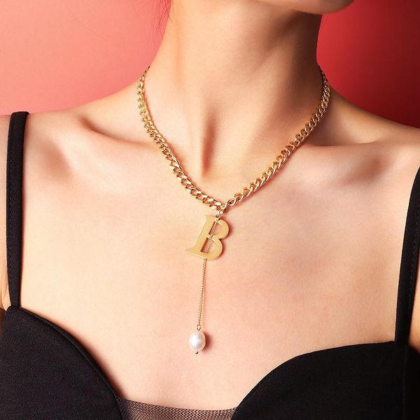 hip hop chunky stainless steel choker necklace gold silver color big capital b letter pendant female long chain collar chokers, Golden;silver
hip hop chunky stainless steel choker necklace gold silver color big capital b letter pendant female long chain collar chokers, Golden;silver