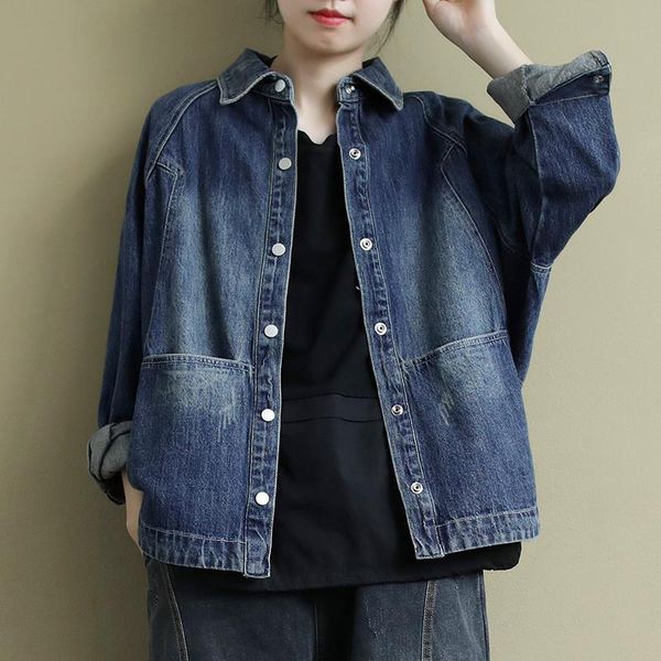 jackets arrival spring korea fashion women long sleeve loose denim coat double pocket all-matched casual vintage jeans jackets s819 z7ar, Black;brown
jackets arrival spring korea fashion women long sleeve loose denim coat double pocket all-matched casual vintage jeans jackets s819 z7ar, Black;brown