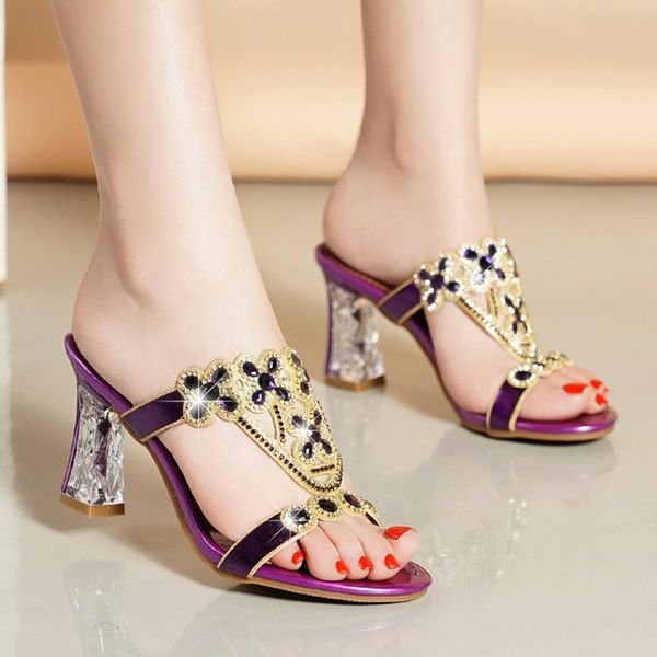 sandals women's fashion rhinestones women high heel for size 35-40, Black