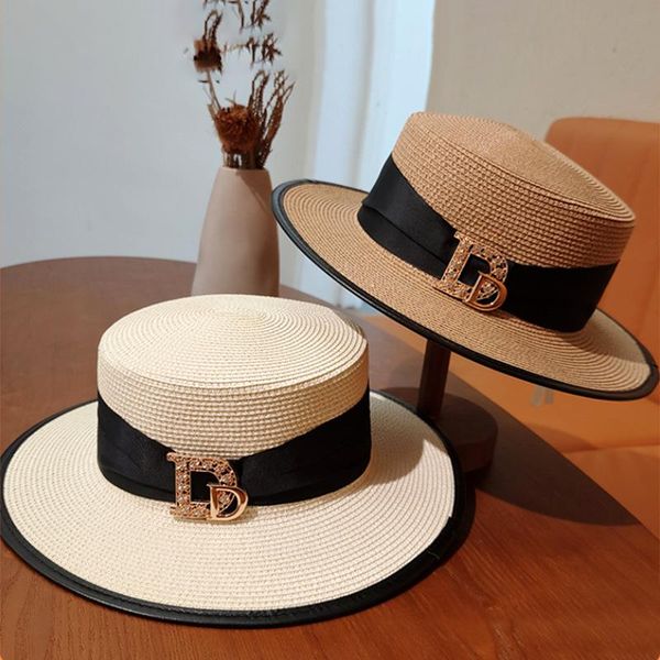 2021net red rhinestone d standard edging straw hat summer seaside vacation beach sunscreen sun bonnets for women beanie/skull caps, Blue;gray
2021net red rhinestone d standard edging straw hat summer seaside vacation beach sunscreen sun bonnets for women beanie/skull caps, Blue;gray