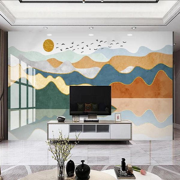 wallpapers custom mural abstract marble art ripple landscape wall ch living room tv background cloth home decor wallpaper 3d fresco