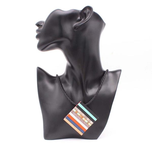 chokers black woven leather necklace multicolor splicing manual square pendant fashionable magnet buckle jewelry sale, Golden;silver
chokers black woven leather necklace multicolor splicing manual square pendant fashionable magnet buckle jewelry sale, Golden;silver